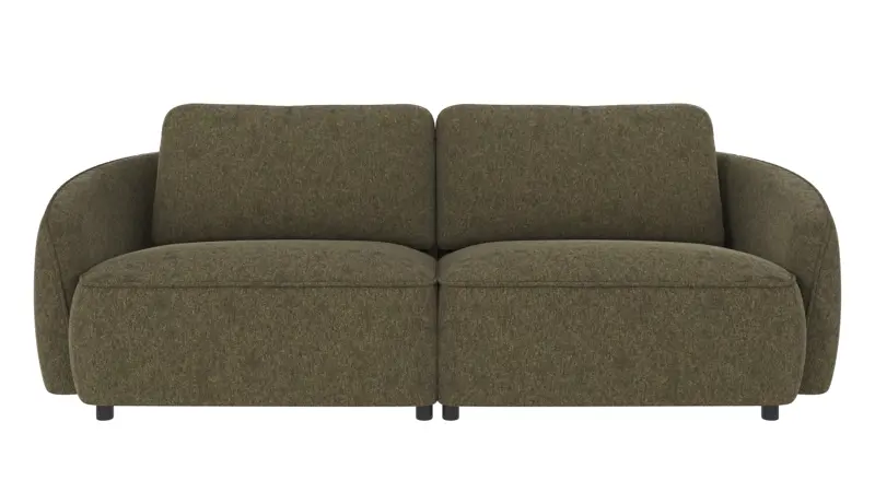 124680 b sb A Norris sofa 3-seater green fabric Brenda #77 (c1).