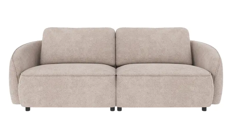 124860 b sb A Norris sofa 3-seater light grey fabric Greg #17 (c2).