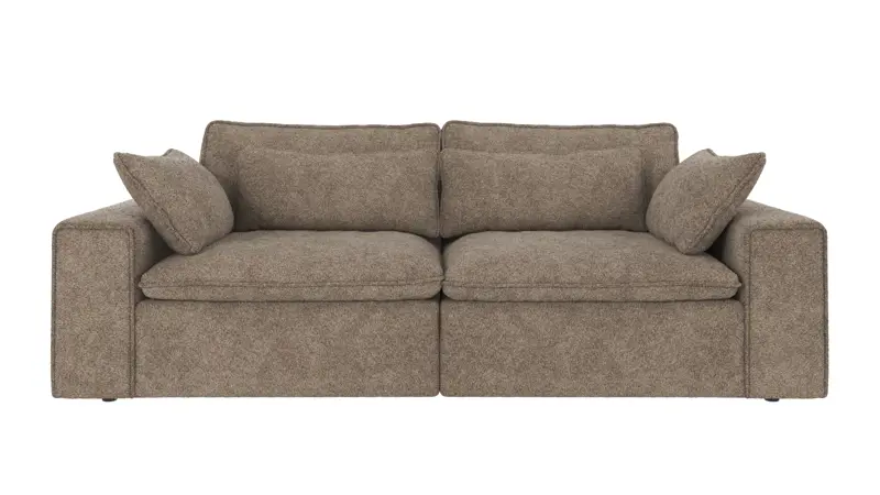 122937 b sb A Rawlins sofa 3-seater dark beige fabric Anna #6 (c3).