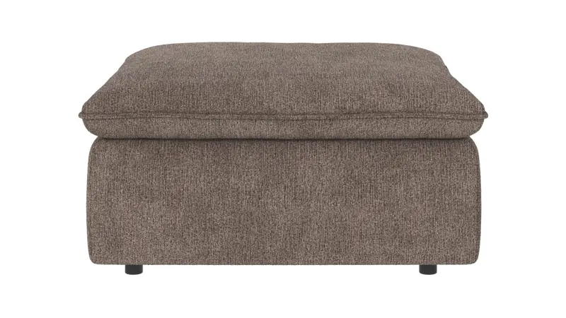 122733 b sb A Rawlins foot stool dark beige fabric Greg #7 (c2).