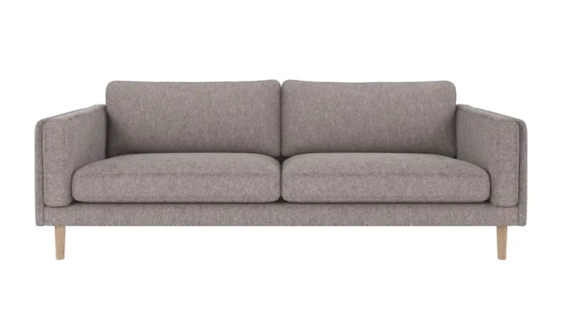 123860 b sb A Braden sofa 3-seater grey fabric Alice #149 (c4) whitewash oak legs.