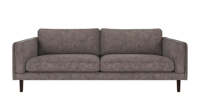 123963 b sb A Braden sofa 3-seater dark grey fabric Anna #18 (c3) brown oak legs.