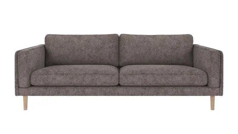 123962 b sb A Braden sofa 3-seater dark grey fabric Anna #18 (c3) whitewash oak legs.