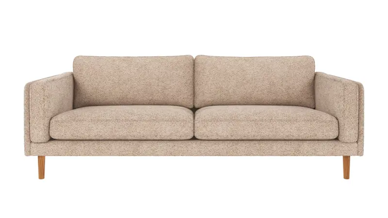 123945 b sb A Braden sofa 3-seater light beige fabric Anna #2 (c3) oak legs.
