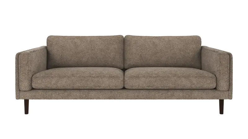 123951 b sb A Braden sofa 3-seater dark beige fabric Anna #6 (c3) brown oak legs.
