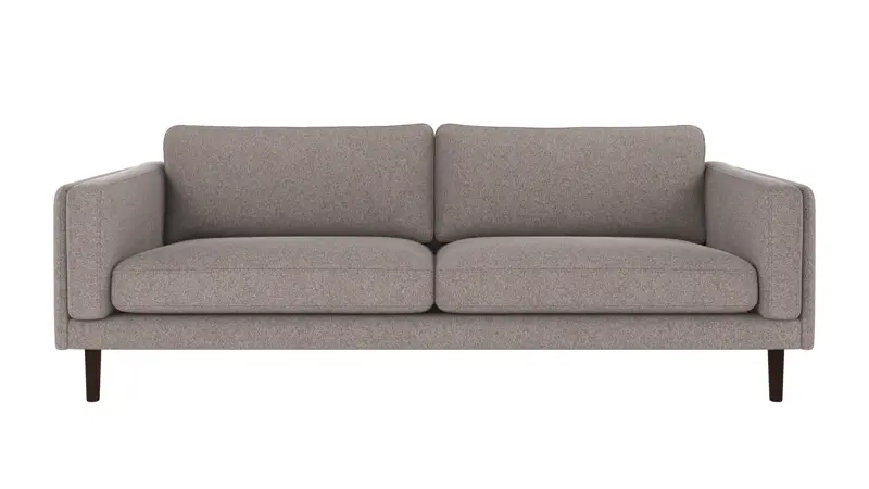 123733 b sb A Braden sofa 3-seater grey-beige fabric Brenda #7 (c1) brown oak legs.