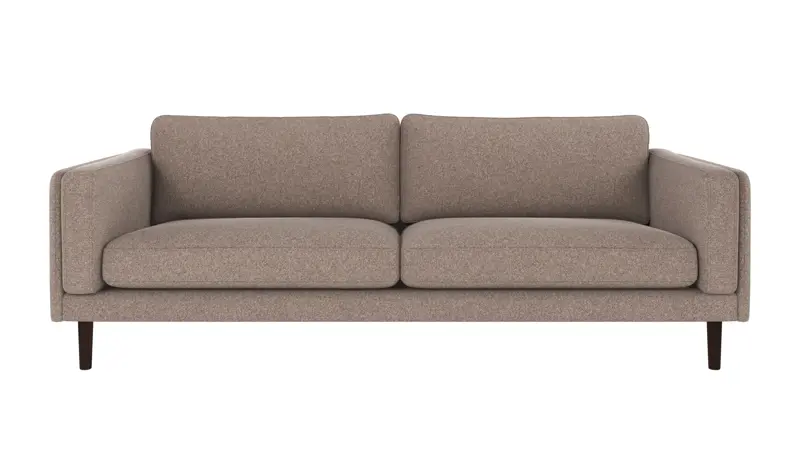 123741 b sb A Braden sofa 3-seater beige fabric Brenda #34 (c1) brown oak legs.