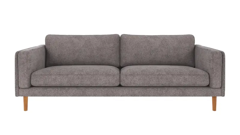 123717 b sb A Braden sofa 3-seater grey fabric Greg 18 (c2) oak legs.