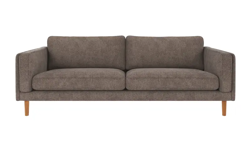 123709 b sb A Braden sofa 3-seater dark beige fabric Greg 7 (c2) oak legs.