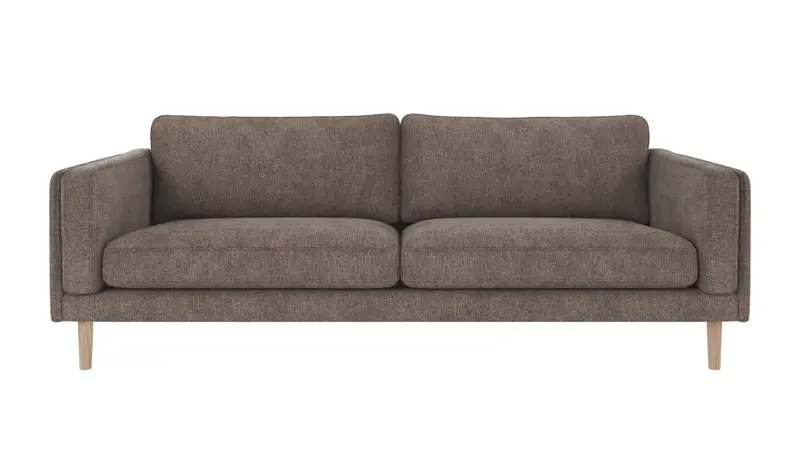 123710 b sb A Braden sofa 3-seater dark beige fabric Greg 7 (c2) whitewash oak legs.
