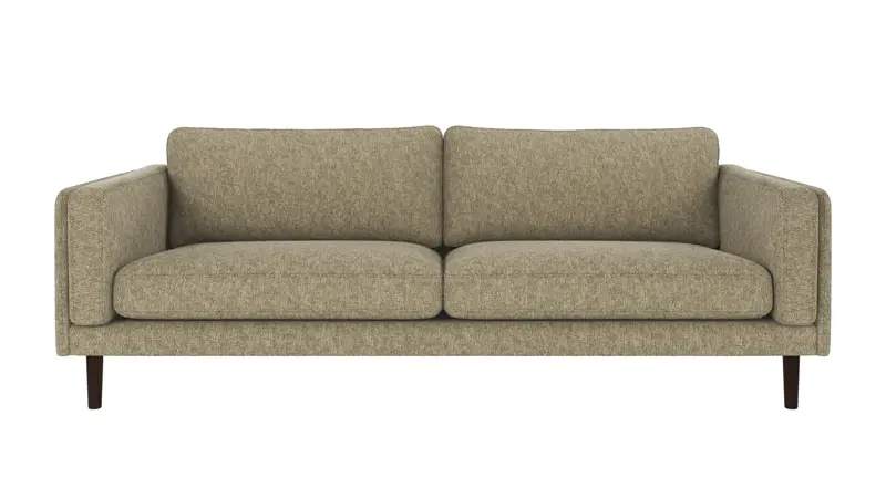 123797 b sb A Braden sofa 3-seater green fabric Max #55 (c2) brown oak legs.