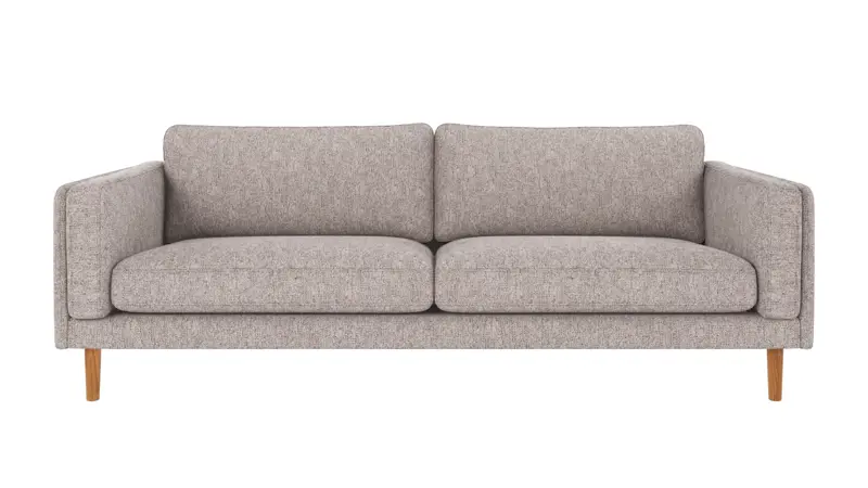 123805 b sb A Braden sofa 3-seater grey fabric Max #180 (c2) oak legs.