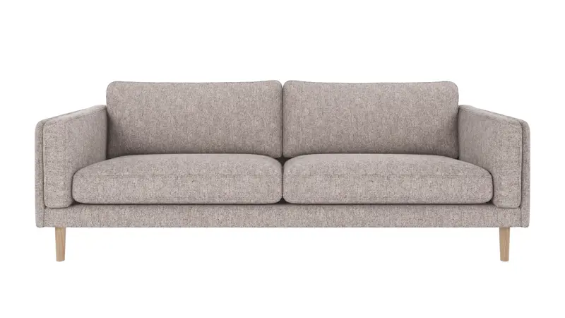 123806 b sb A Braden sofa 3-seater grey fabric Max #180 (c2) whitewash oak legs.