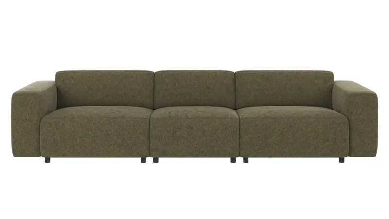 121481 b sb A Willard sofa 4-seater green fabric Brenda #77 (c1).