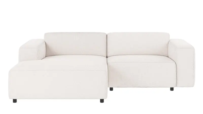 121664 b sb A Willard sofa 3 seater-chaise longue L white fabric Alice #101 (c4).