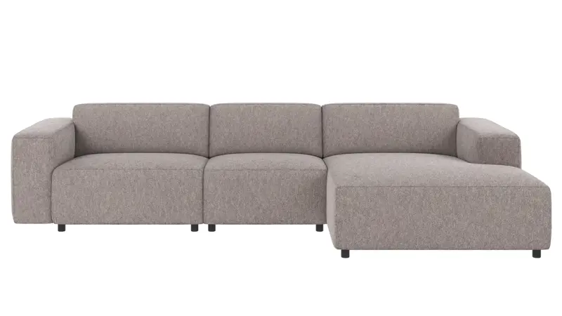 121673 b sb A Willard sofa 4-seater-chaise longue R grey fabric Alice #149 (c4).