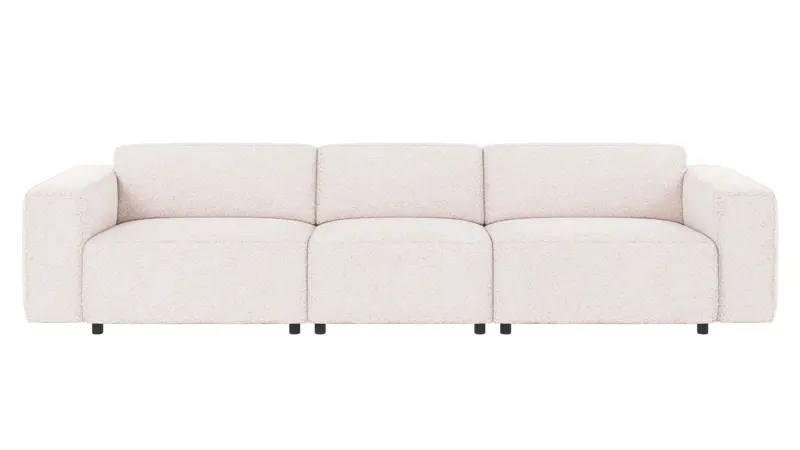 121881 b sb A Willard sofa 4-seater white fabric Anna #1 (c3).