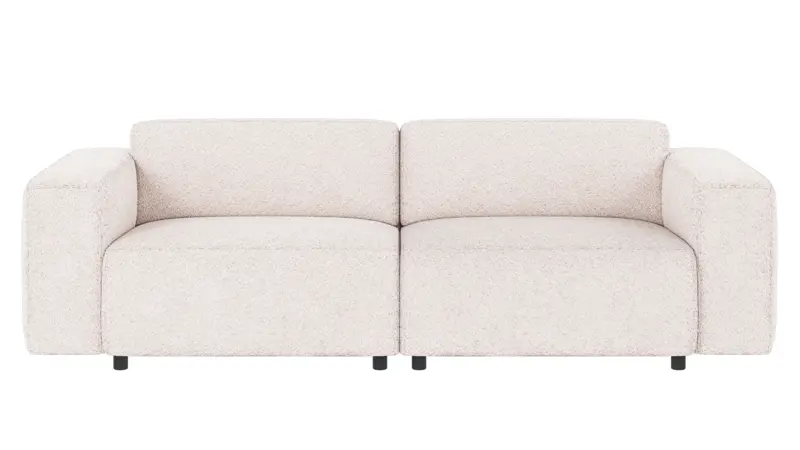 121880 b sb A Willard sofa 3-seater white fabric Anna #1 (c3).