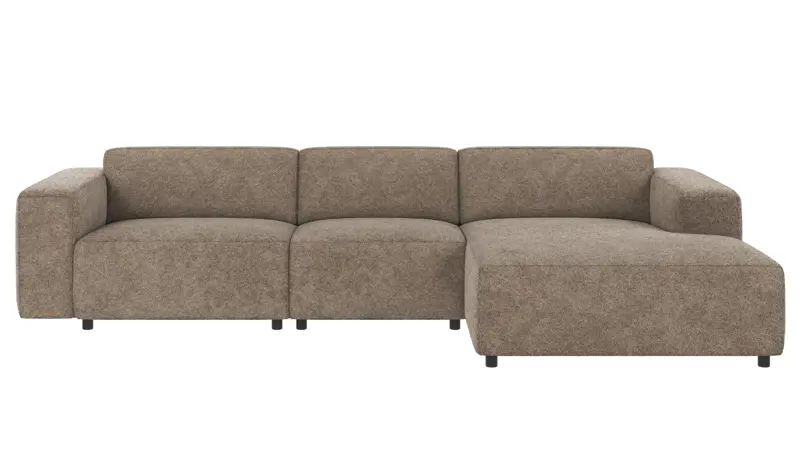 121903 b sb A Willard sofa 4-seater-chaise longue R dark beige fabric Anna #6 (c3).