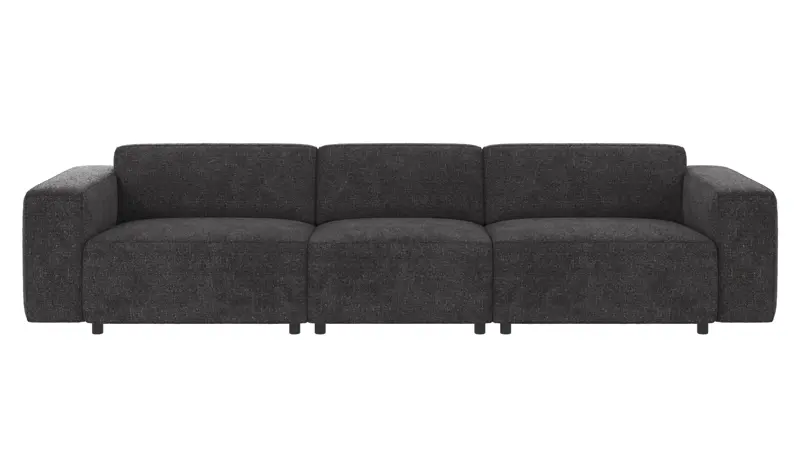 121611 b sb A Willard sofa 4-seater dark grey fabric Robin #66 (c3).