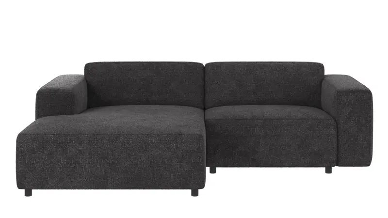 121614 b sb A Willard sofa 3-seater-chaise longue L dark grey fabric Robin #66 (c3).