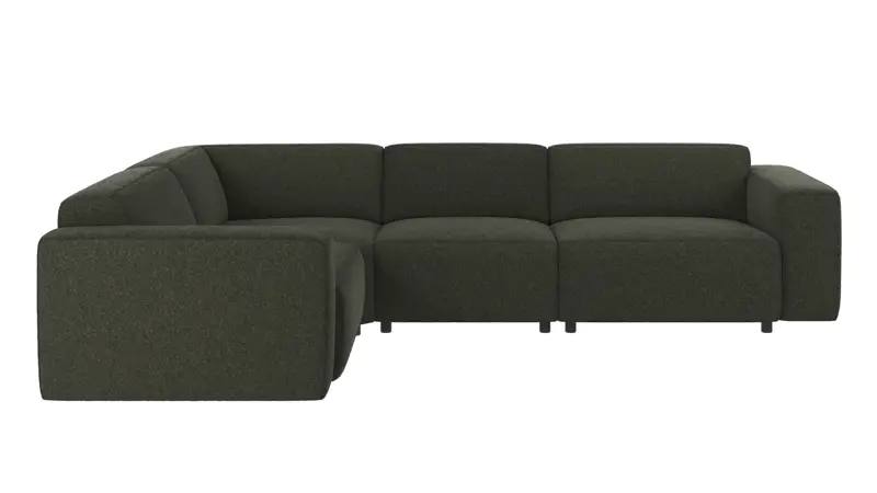 121686 b sb A Willard corner sofa 2+3-seater green fabric Alice #162 (c4).