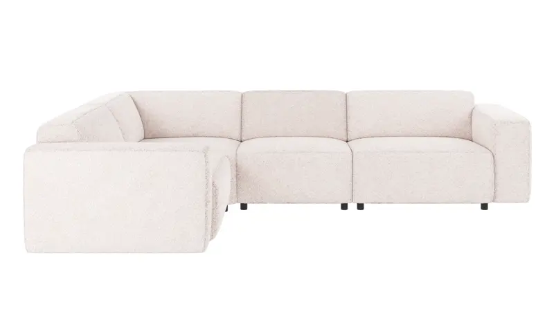 121886 b sb A Willard corner sofa 2+3-seater white fabric Anna 1 (c3).