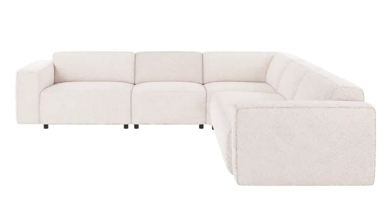 121888 b sb A Willard corner sofa 3+3-seater white fabric Anna 1 (c3).