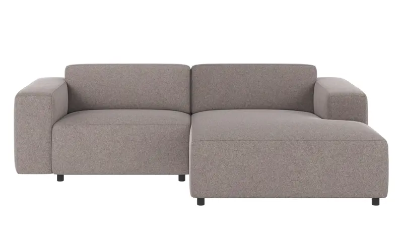 121442 b sb A Willard sofa 3-seater-chaise longue R grey-beige fabric Brenda #7 (c1).