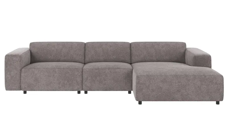 121873 b sb A Willard sofa 4-seater-chaise longue R grey fabric Greg #18 (c2).