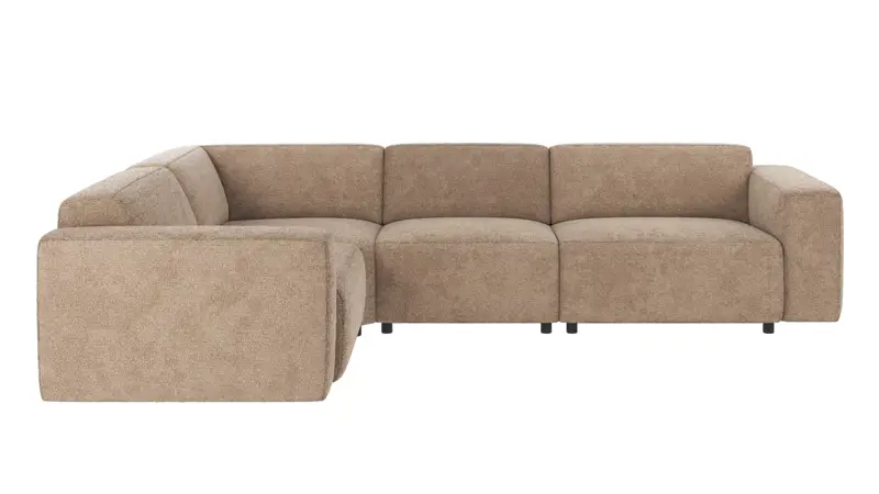 121636 b sb A Willard corner sofa 2+3-seater grey-beige fabric Robin #109 (c3).