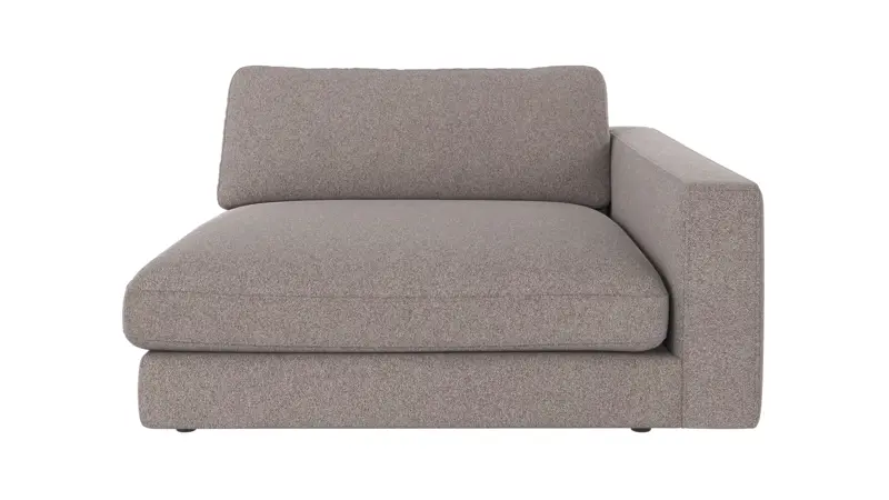 122143 b sb A Duncan 1,5 seater chaise longue R grey-beige fabric Brenda #7 (c1).