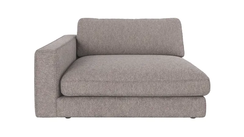 122382 b sb A Duncan 1,5 seater chaise longue L grey fabric Alice #149 (c4).