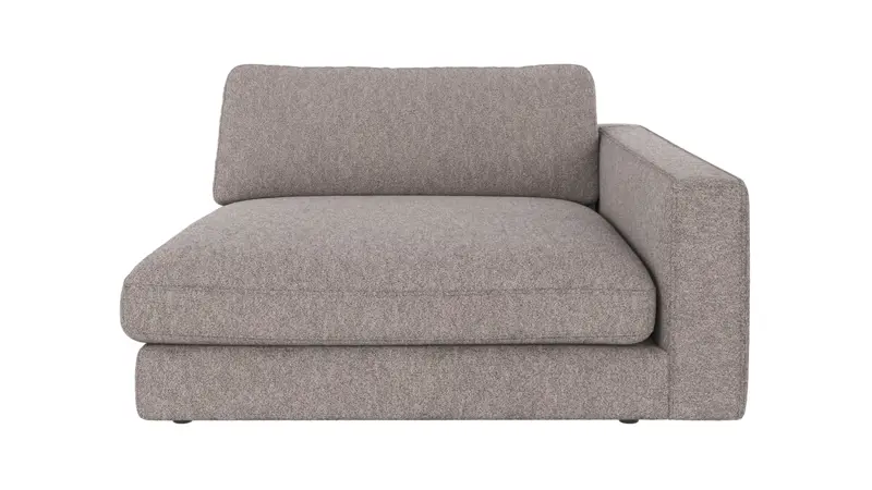 122383 b sb A Duncan 1,5 seater chaise longue R grey fabric Alice #149 (c4).