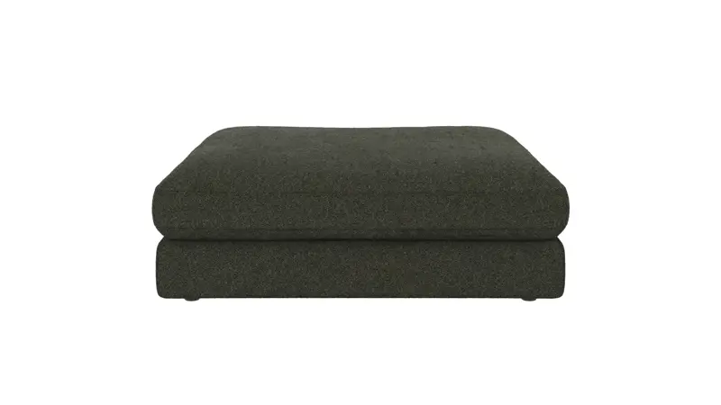 122390 b sb A Duncan foot stool green fabric Alice #162 (c4).