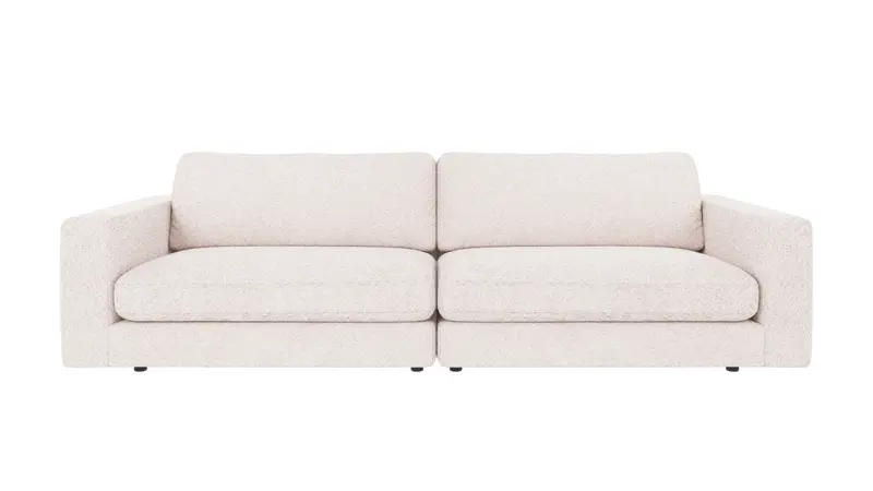 124284 b sb A Duncan sofa 3-seater white fabric Anna #1 (c3).