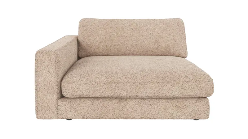124292 b sb A Duncan 1,5 seater chaise longue L light beige fabric Anna #2 (c3).