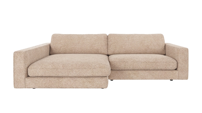 124298 b sb A Duncan sofa 3-seater chaise longue L light beige fabric Anna #2 (c3).