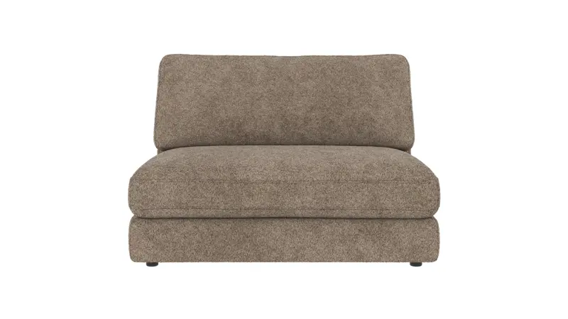 124301 b sb A Duncan 1,5 seat Middle sofa chair dark beige fabric Anna #6 (c3).