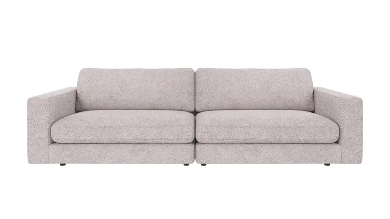124324 b sb A Duncan sofa 3-seater light grey fabric Anna #15 (c3).