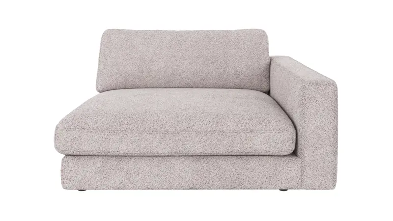 124323 b sb A Duncan 1,5 seater chaise longue R light grey fabric Anna #15 (c3).