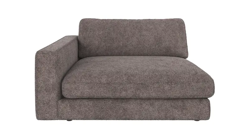 124332 b sb A Duncan 1,5 seater chaise longue L dark grey fabric Anna #18 (c3).