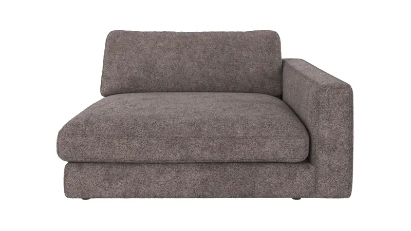 124333 b sb A Duncan 1,5 seater chaise longue R dark grey fabric Anna #18 (c3).