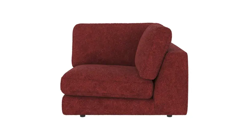 126144 b sb A Duncan 1 seater Corner red fabric Anna #8 (c3).