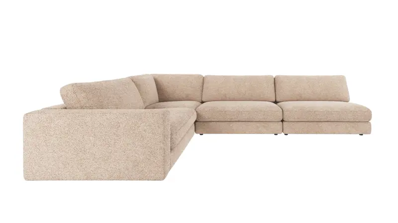 126780 b sb A Duncan corner sofa 2+3-seater open R light beige fabric Anna 2 (c3).