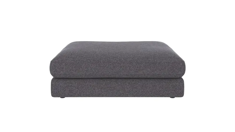 122150 b sb A Duncan foot stool dark grey fabric Brenda #18 (c1).