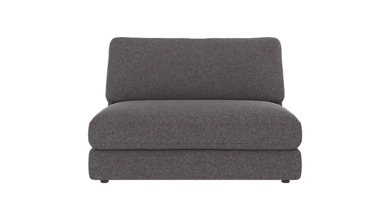 122151 b sb A Duncan 1,5 seat Middle sofa chair dark grey fabric Brenda #18 (c1).