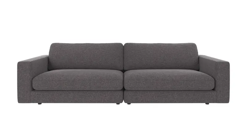 122154 b sb A Duncan sofa 3-seater dark grey fabric Brenda #18 (c1).