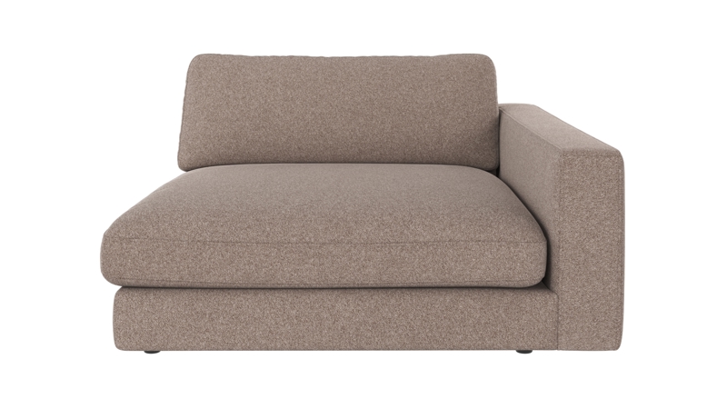 122163 b sb A Duncan 1,5 seater chaise longue R beige fabric Brenda #34 (c1).