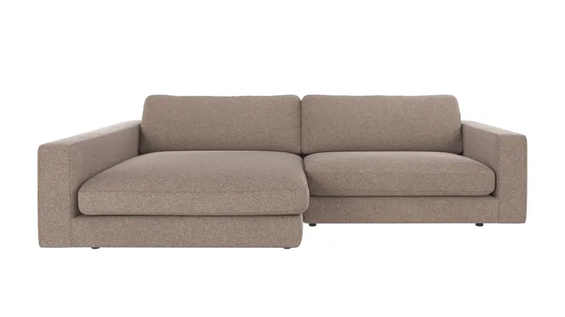122168 b sb A Duncan sofa 3-seater with chaise longue L beige fabric #34 (c1).
